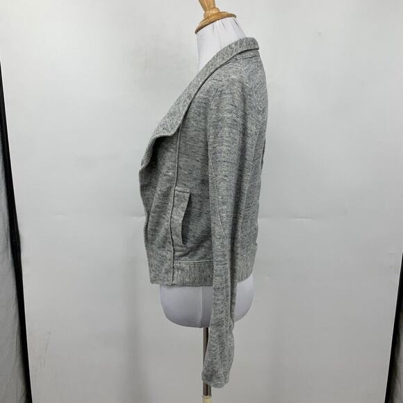 10 Crosby Derek Lam Jacket Womens 2 Gray Tweed Open Front Cutout Flyaway Cropped - Picture 4 of 12